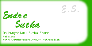 endre sutka business card